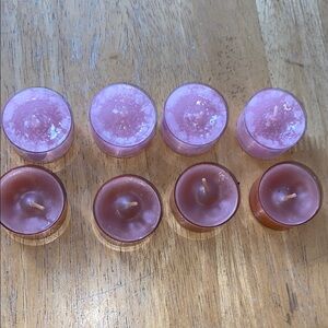 Set of 8 Partylight vintage light Pink and Dark pink  Tealight Candles